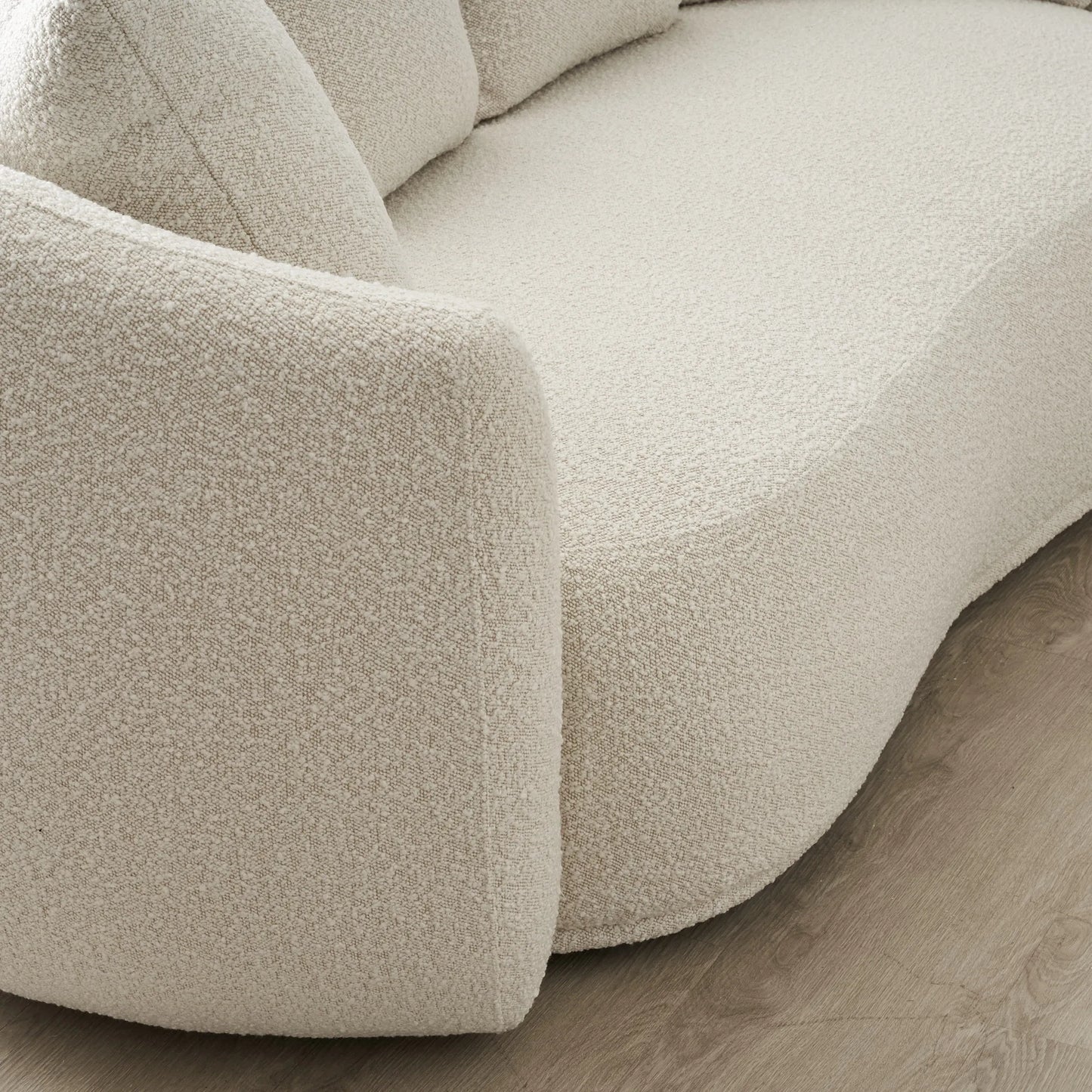 Cream Boucle 2-Seater Sofa