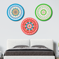 Set of 3 Mandala Wood Print Wall Art 18 Inch Each