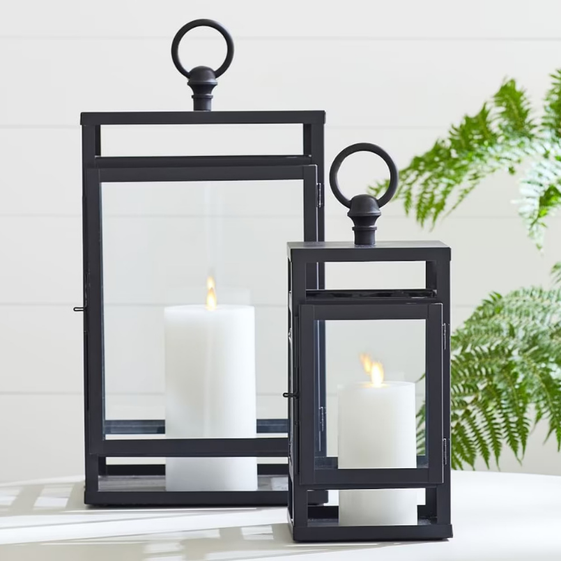 Set of 4 Black Color Handcrafted Lantern