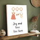 Joy and Love Live Here Wood Print Wall Art