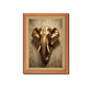 Metallic Elephant Wood Print Wall Art 18x23 Inches