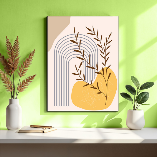 Botanical Wood Print Wall Art Boho