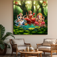 Maa Laxami With Saraswati And Ganessha Wood Print Wall Art