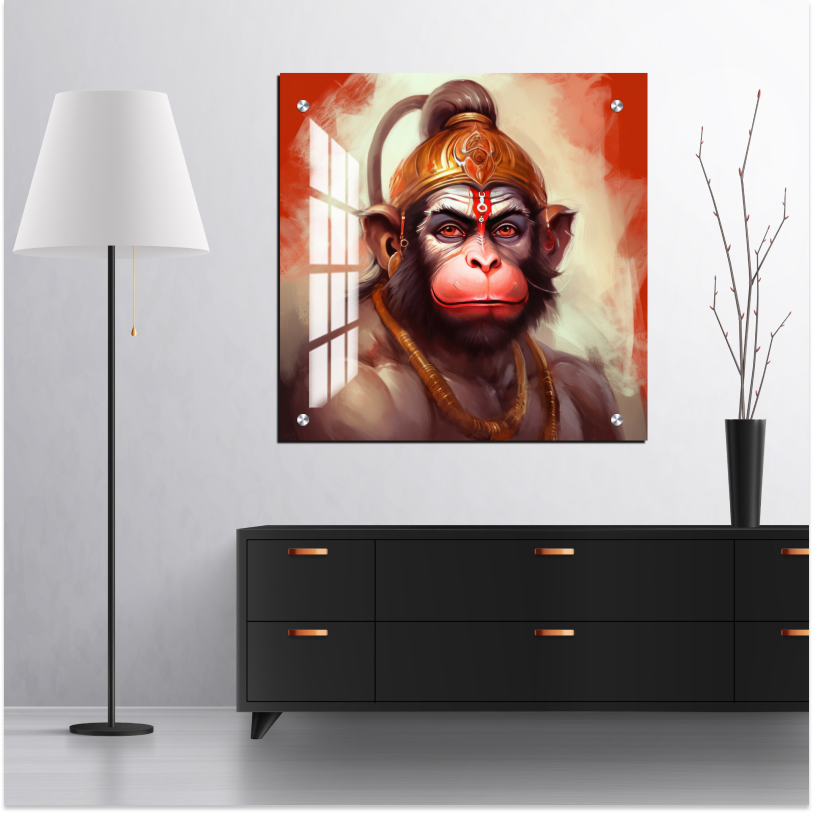 Hanuman Idol Wood Print Wall Art