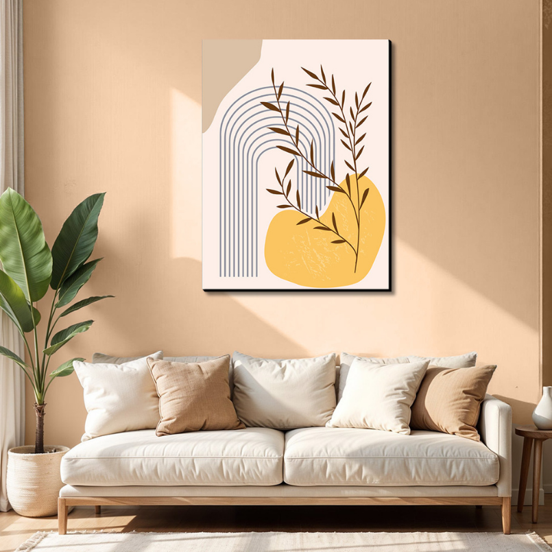 Botanical Wood Print Wall Art Boho