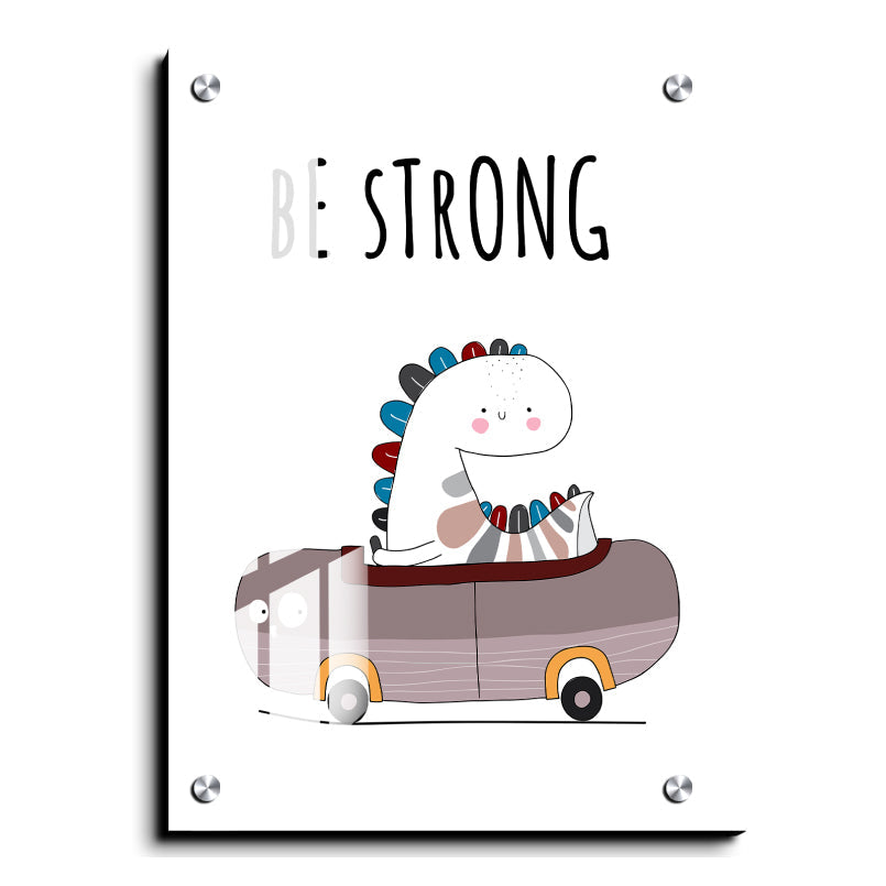 Be Strong Wood Print Wall Art