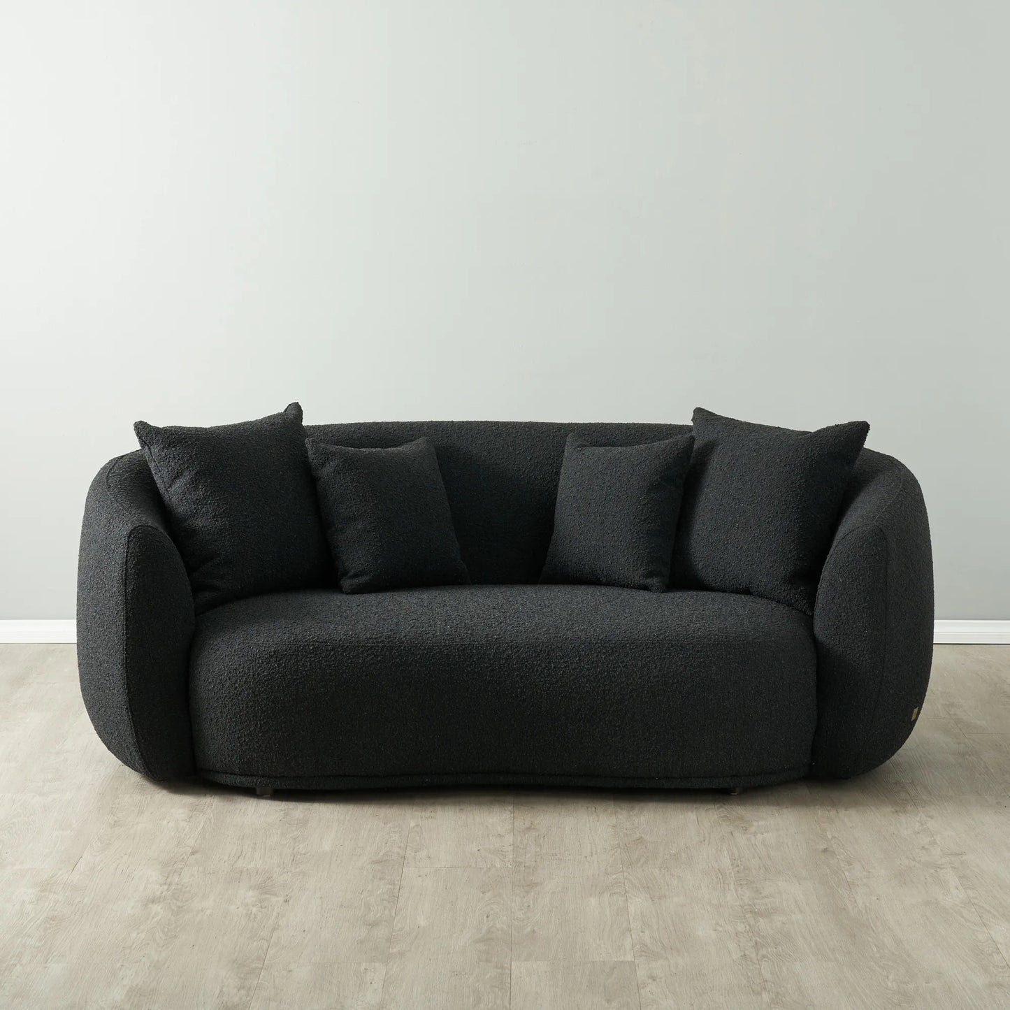 Black Boucle 2 Seater Sofa