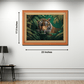 Bengal Tiger Staring In Tropical Rainforest Wood Print Wall Art 23x17.5 Inches