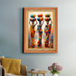 African Women Carrying Pots on Their Head Colorful Wood Print Wall Art 18x23 Inches