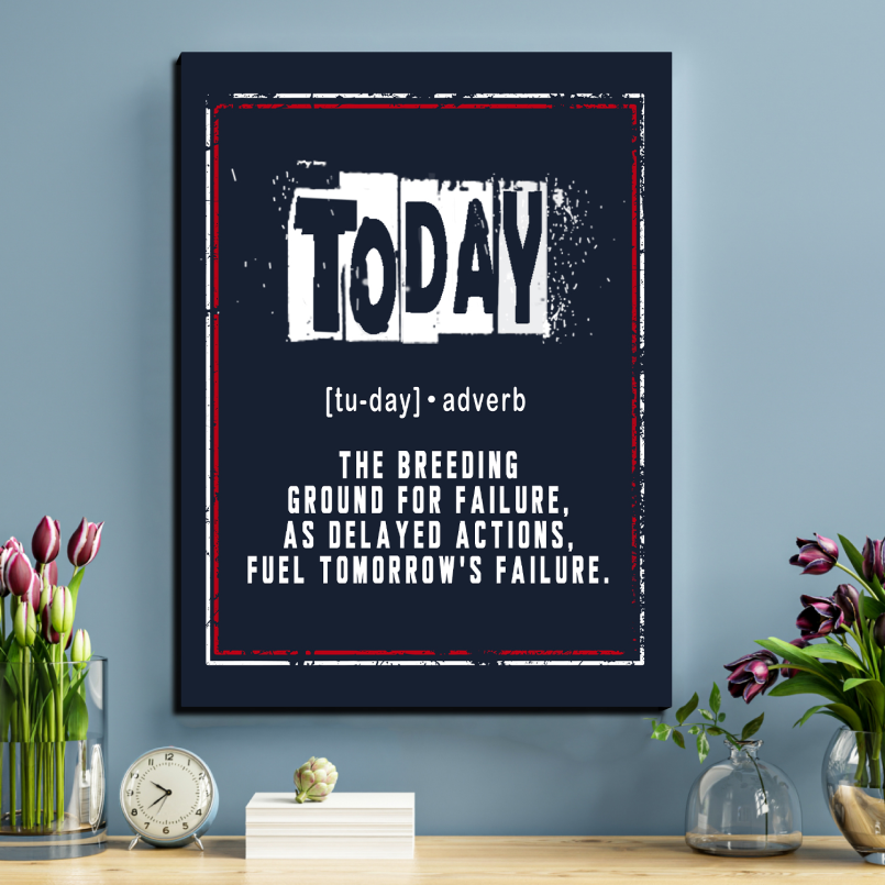 Today Selfmotivational Inspired Quotes Wood Print Wall Art