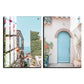 Mediterranean Aqua Coastal Wood Print Wall Art Set of 2