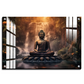 Buddha Meditating in Peace Wood Print Wall Art