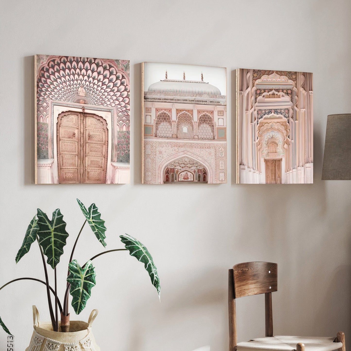 Jaipur City Wood Print Wall Art Set of 3