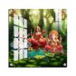 Maa Laxami With Saraswati And Ganessha Wood Print Wall Art