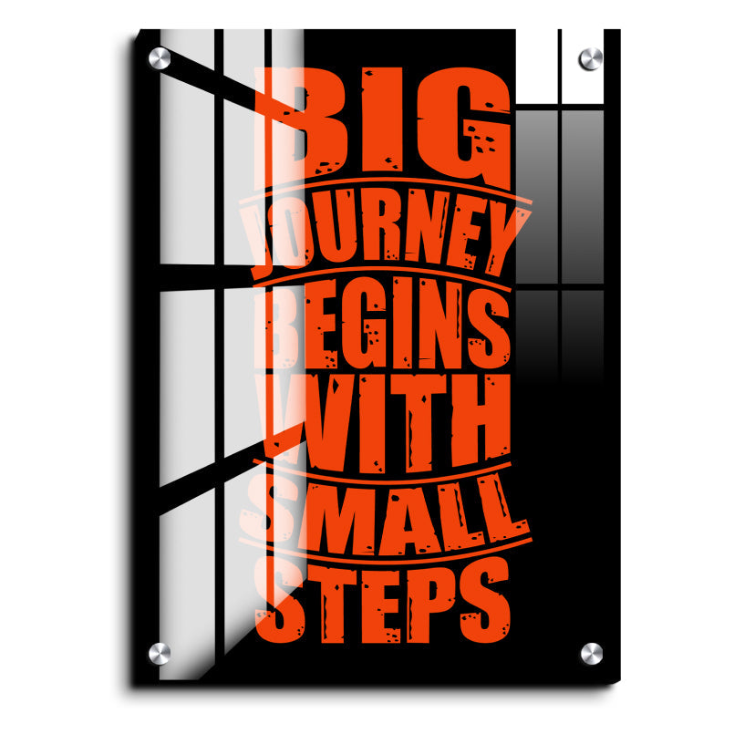 Big Journey Inspired Quotes Wood Print Wall Art