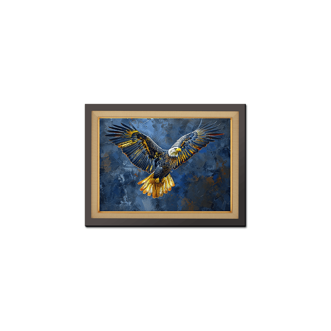 Flying Eagle Wood Print Wall Art 23x17.5 Inches