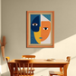 Vibrant Polygon Abstract Face Wood Print Wall Art 18x23 Inches