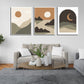 Moon Phase Boho Wood Print Wall Art Set of 3