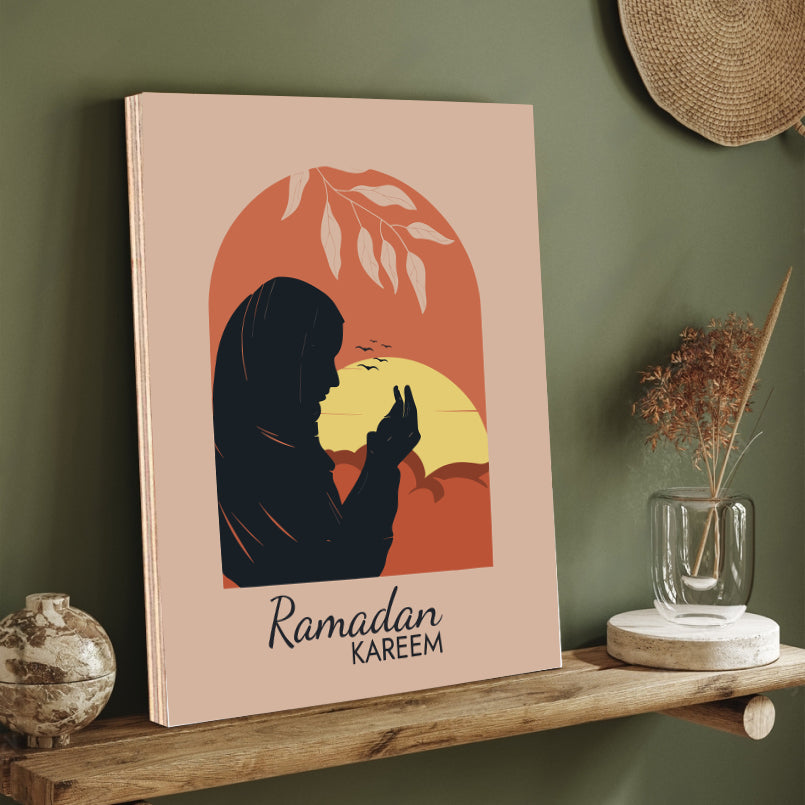Ramadan Kareem Boho Wood Print Wall Art