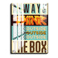 Always Think Outside The Box Vintage Wood Print Wall Art