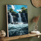 Waterfall With Nature Landscape Wood Print Wall Art