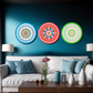 Set of 3 Mandala Wood Print Wall Art 18 Inch Each