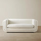 Chestnut White Woven 2-Seater Fabric Sofa