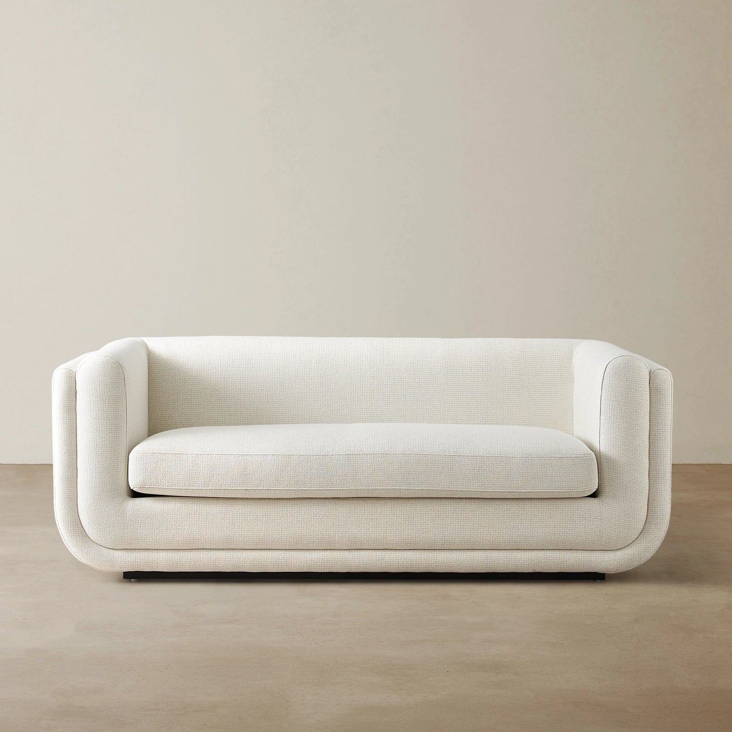 Chestnut White Woven 2-Seater Fabric Sofa