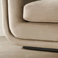 Beige Velvet 2-Seater Sofa