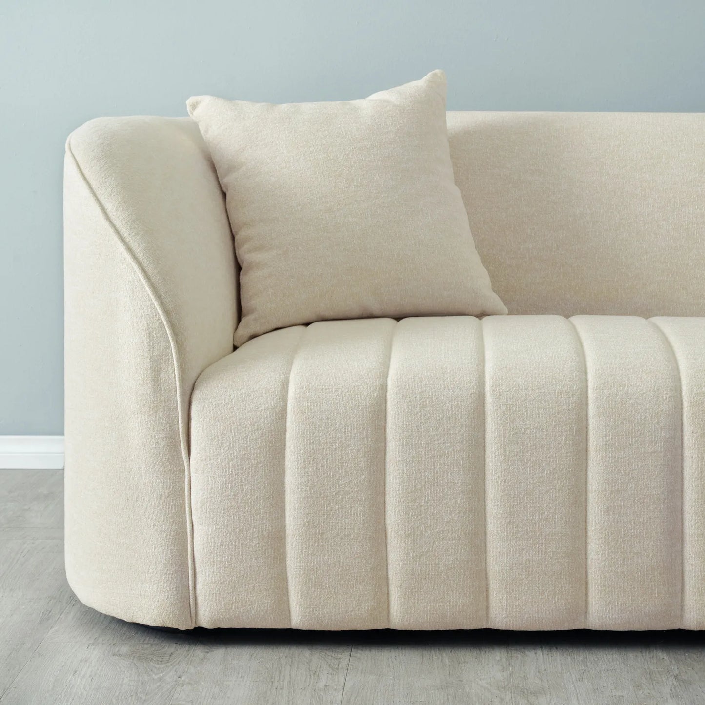 Cream Fabric 2-Seater Luxurious Sofa