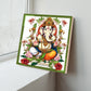 Ganesh Ji With Lotus Colorful Wood Print Wall Art