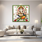 Ganesh Ji With Lotus Colorful Wood Print Wall Art