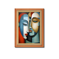 Two Abstract Faces  Wood Print Wall Art 18x23 Inches