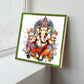 Ganesh Ji Idol Colorful Wood Print Wall Art