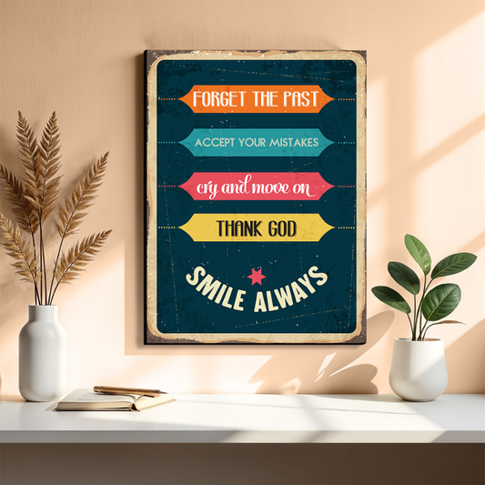 5 Daily Motivation Quote Vintage Wood Print Wall Art