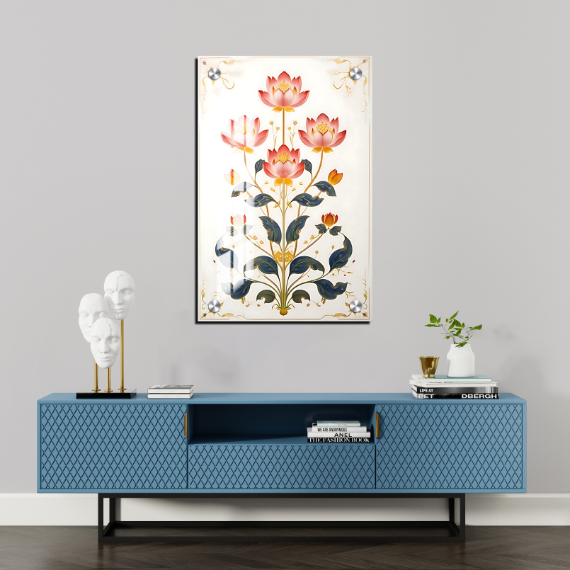 Flowers Branch Wood Print Wall Art