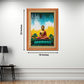 Buddha Chanting With Colorful Background Wood Print Wall Art 18x23 Inches