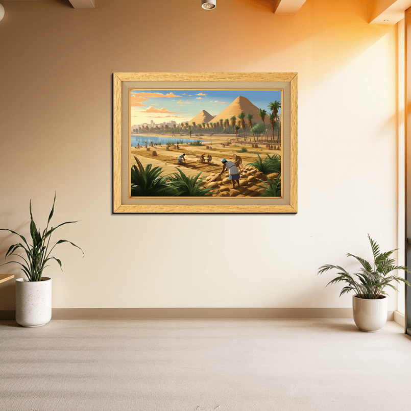 Ancient Egyptian Civilization Wood Print Wall Art 23x17.5 Inches