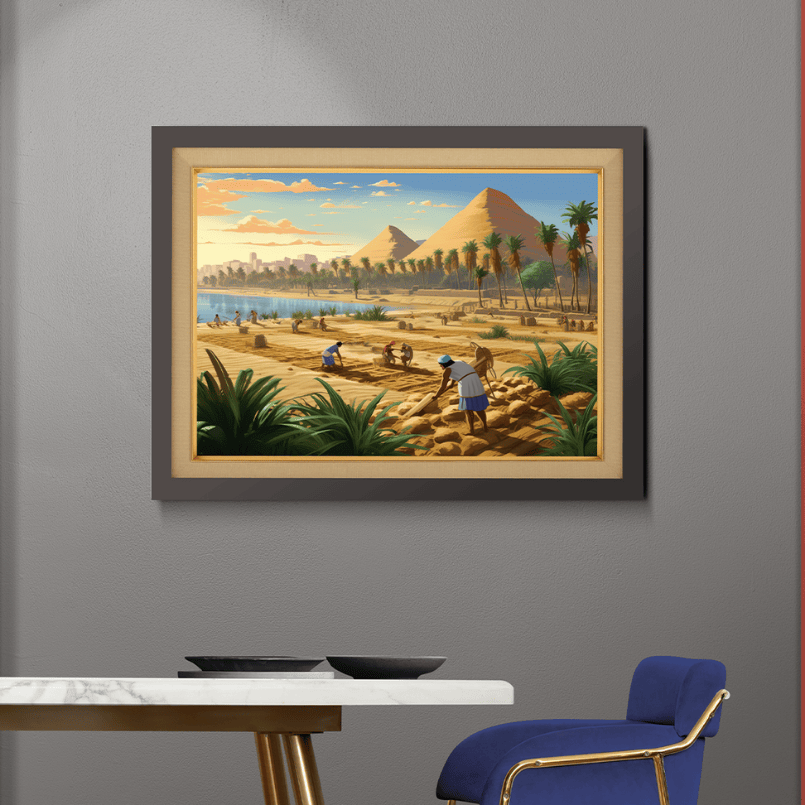 Ancient Egyptian Civilization Wood Print Wall Art 23x17.5 Inches