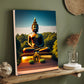 Buddha Meditating in Mountains Wood Print Wall Art