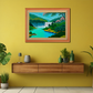 Nature With Waterfall Landscape Wood Print Wall Art 23x17.5 Inches