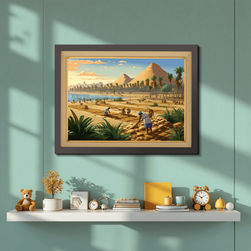 Ancient Egyptian Civilization Wood Print Wall Art 23x17.5 Inches