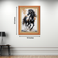 Energetic Horse Wood Print Wall Art 18x23 Inches