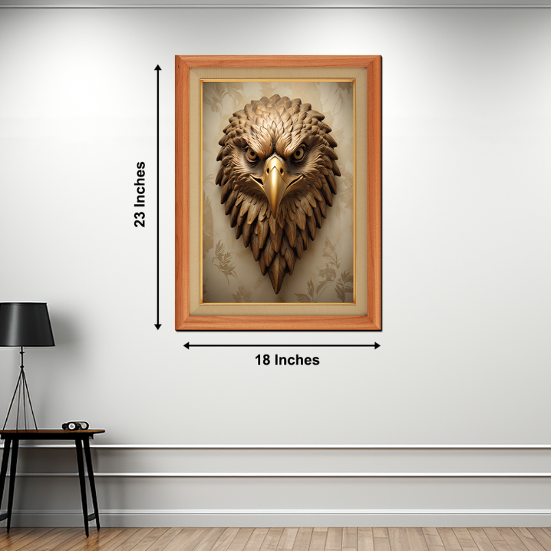 Metallic Eagle Wood Print Wall Art 18x23 Inches