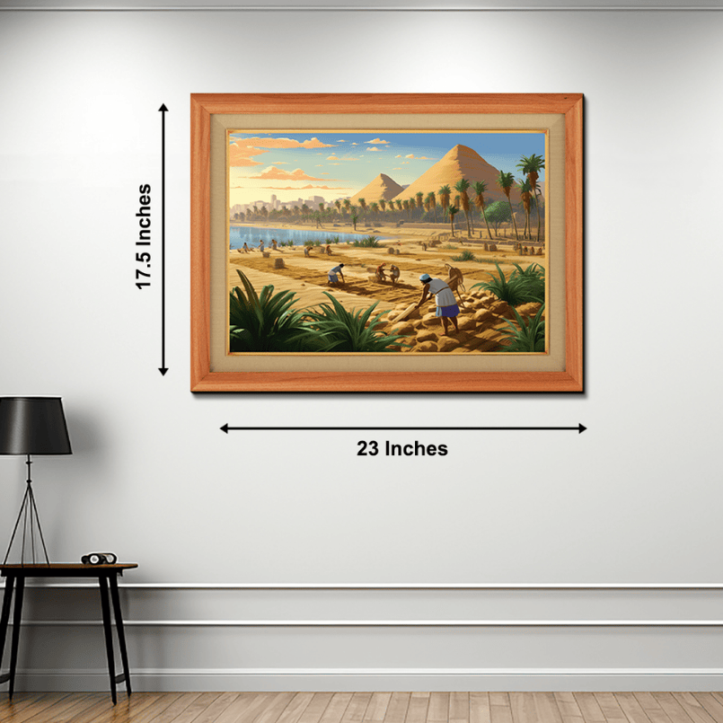 Ancient Egyptian Civilization Wood Print Wall Art 23x17.5 Inches