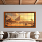 Ancient Egypt Pyramid Canvas Wood Print Wooden Luxury Wall Tiles Set