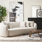 Cream Boucle Luxurious 3-Seater Sofa