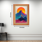 Sun Rising And Mountains Wood Print Wall Art 18x23 Inches