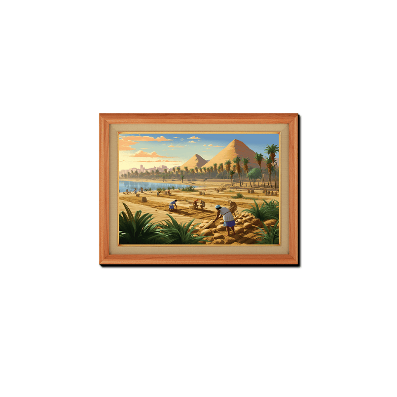 Ancient Egyptian Civilization Wood Print Wall Art 23x17.5 Inches