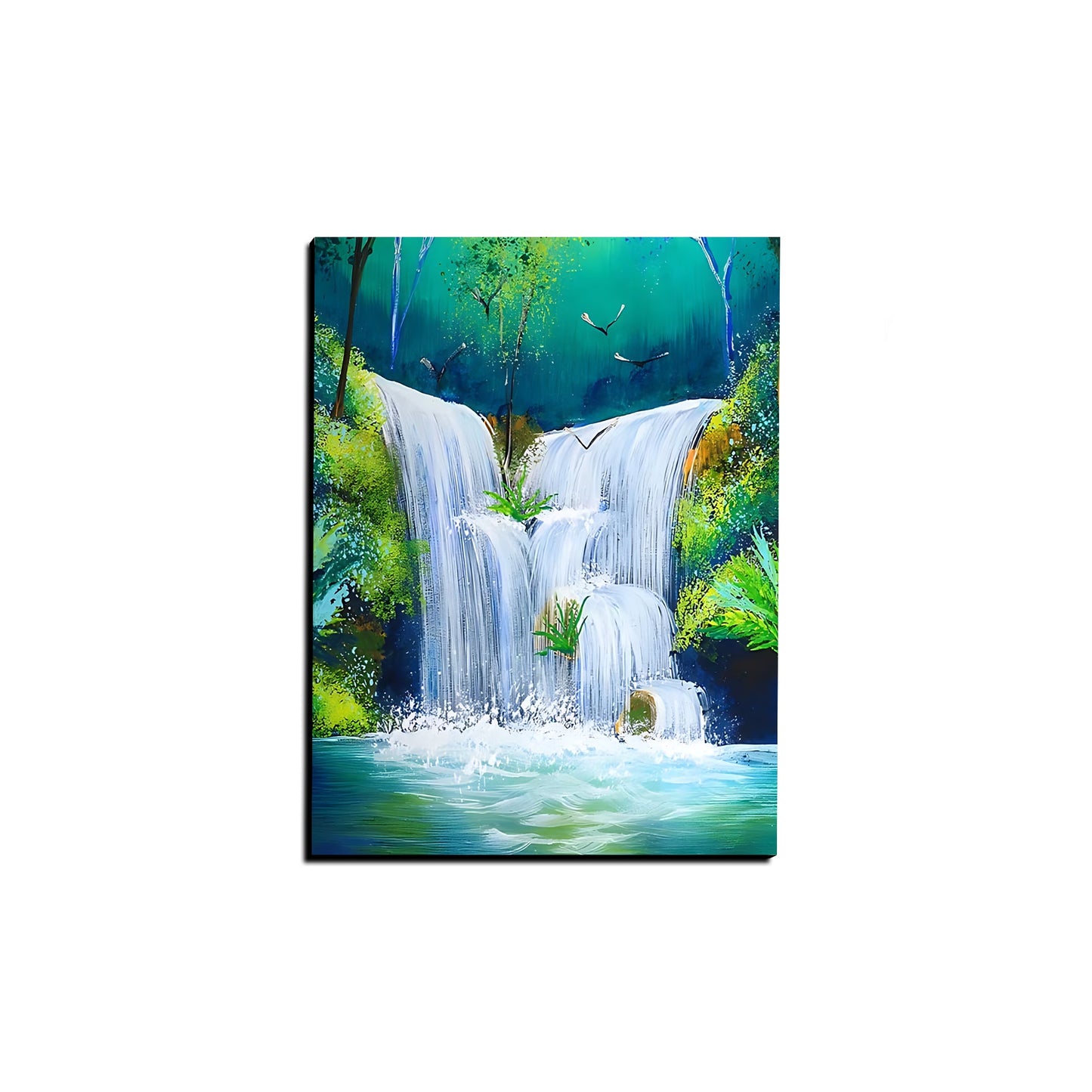 Waterfall Good Luck Wall Art Luxury Painting